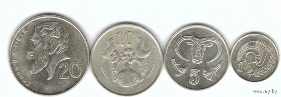 Кипр набор 4 монеты