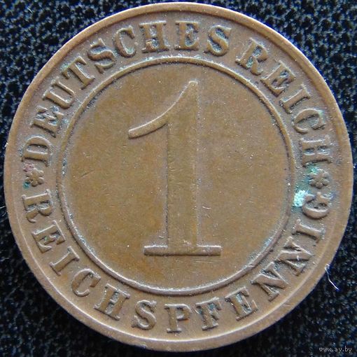 YS: Германия, 1 рейхспфенниг 1930D, KM# 37 (1)