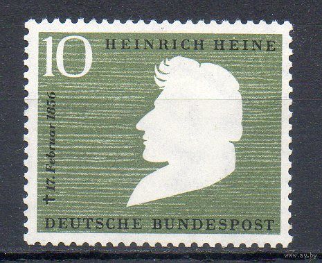 Памяти Г. Гейне Германия 1956 год серия из 1 марки