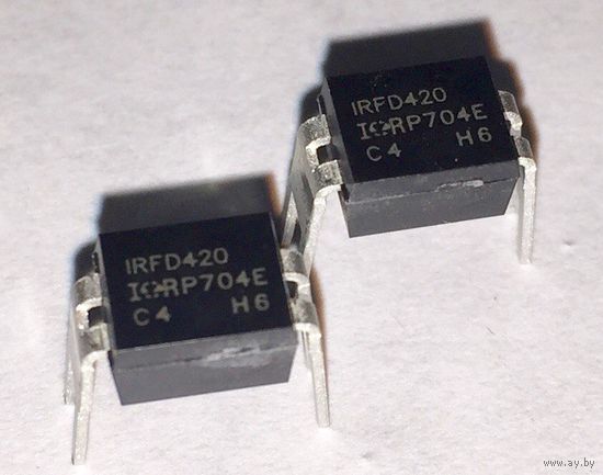 IRFD420 ((цена за 5 шт)) Транзистор, MOSFET, N-канал, 500В, 0.37А [HVMDIP]