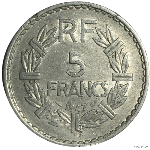 Франция 5 франков, 1947