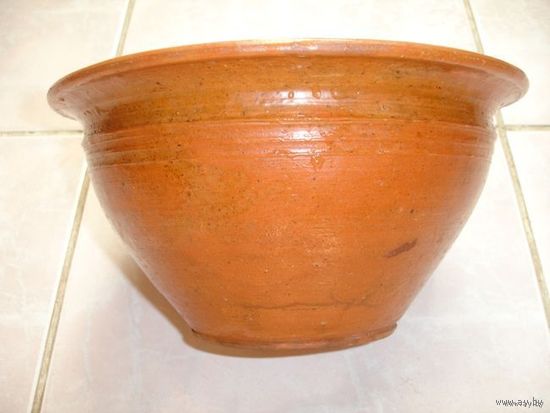 Старинная глиняная ваза миска деревенская утварь 50-е года СССР