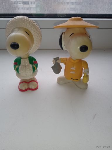 Игрушка Макдональдс Macdonald's Снупи Snoopy 1999 год цена за две