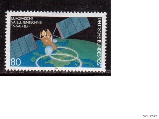 Германия(ФРГ)-1986,(Мих.1290), ** , Космос, Спутник