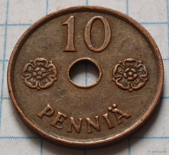 Финляндия 10 пенни, 1942     ( 2-1-8 )