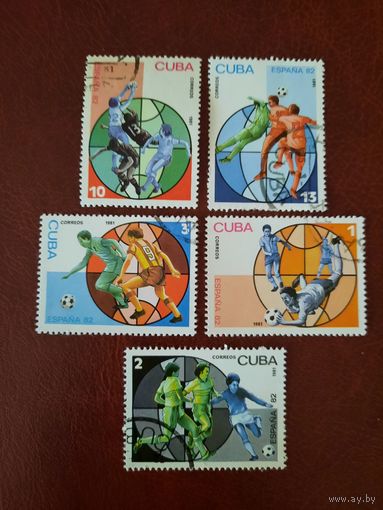 Куба 1981 Футбол 5 марок из 6