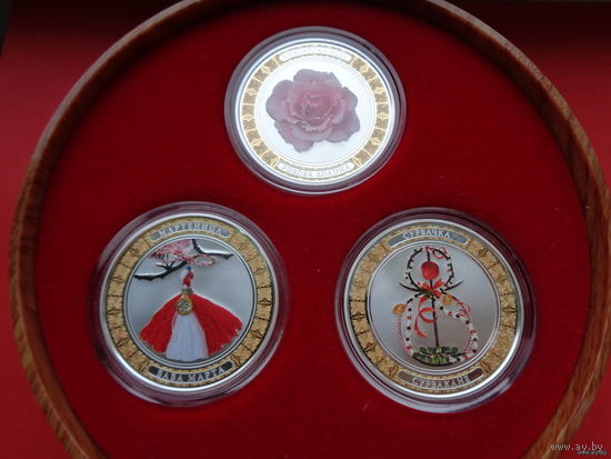 ТОРГ! Полный комплект монет Болгарские символы и традиции! Тираж ВСЕГО 3,000! Цена продажи на Монетном дворе 296,35$ ВЕЛИКОЛЕПНЫЙ ПОДАРОК! Серебро 999 пробы! ВОЗМОЖЕН ОБМЕН!