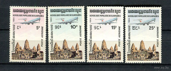 Камбоджа - 1984 - Храмы Ангкора и авиация - [Mi. 546-549] - полная серия - 4 марок. MNH