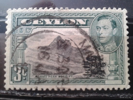Цейлон 1938 Король Георг 6  3с