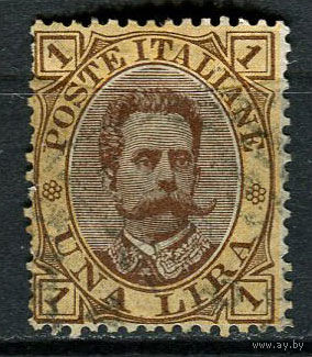 Королевство Италия - 1889 - Король Умберто I 1L - [Mi.53] - 1 марка. Гашеная.  (Лот 83AD)