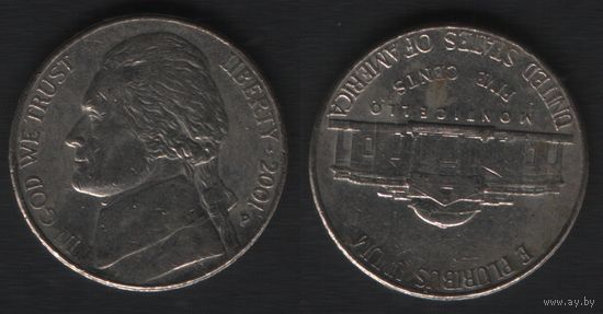 США km192A 5 центов 2001 год (P) kmA192.2 (f0