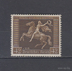 Всадница. Германия. 1938. 1 марка (полная серия). Michel N 571 (150,0 е).
