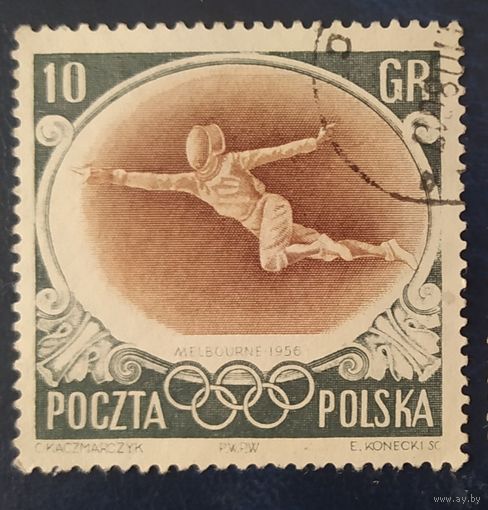 Польша 1956 Олимпийские игры (наклейки) 1 из 6
