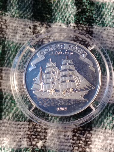 Сомали 5000 шиллингов серебро 1998 парусник Горх Фок