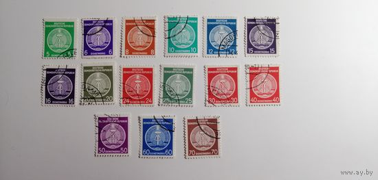 ГДР 1954. Служебные марки. Гербы