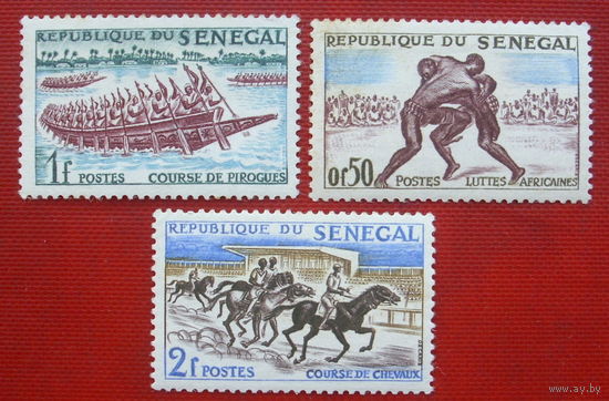 Сенегал. Спорт. ( 3 марки ) 1961 года. 5-16.