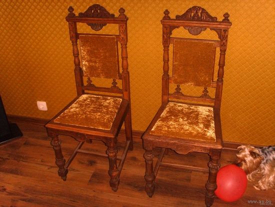 Старинные дубовые стулья пара 1