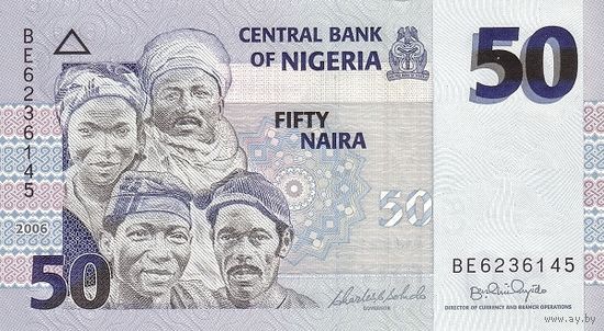 Нигерия 50 наира образца 2006 года UNC p35a бумага,первый выпуск