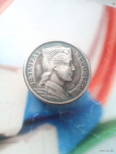 КОПИЯ монеты 5 лат 1929 Латвия