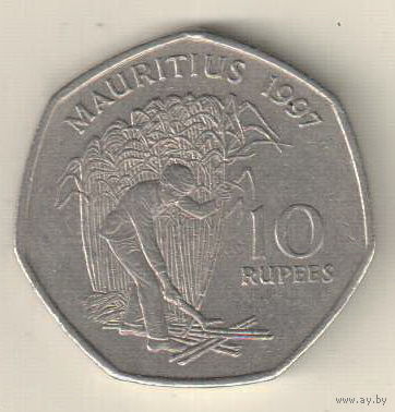 Маврикий 10 рупия 1997
