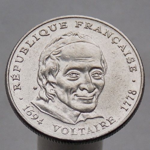 Франция 5 франков 1994 300 лет со дня рождения Вольтера