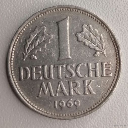 Германия 1 марка, 1969 "F" (лот 0038), ОБМЕН.