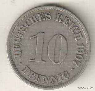 Германия 10 пфенниг 1907 А