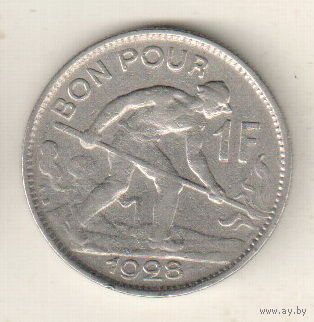 Люксембург 1 франк 1928