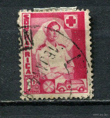 Южная Африка - 1941/1942 - Красный крест 1Р - [Mi.141] - 1 марка. Гашеная.  (Лот 21Db)