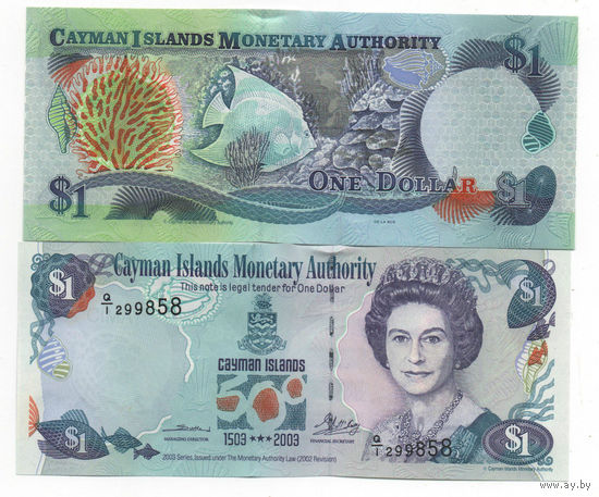 Каймановы острова 1 доллар образца 2003 года UNC p30