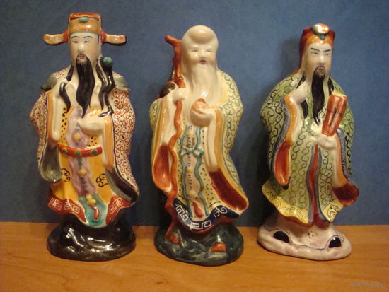 Три звездных старца. Китайские божества. Символы богатства и удачи по фэншуй.
