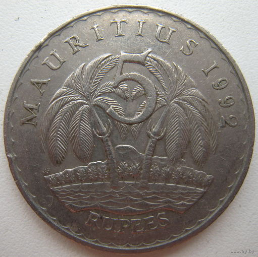 Маврикий 5 рупий 1992 г. (g)