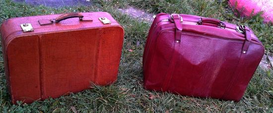 Два больших кожаных чемодана.