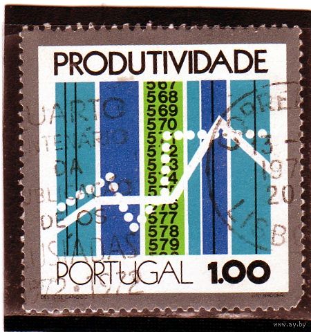Португалия.Ми-1196.Графические и компьютерные ленты. Серия: Португальский Конгресс Производительности.1973.
