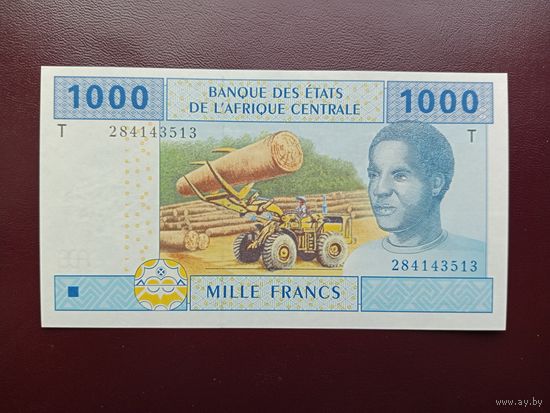 Конго 1000 франков 2002 UNC (Франк BEAK)
