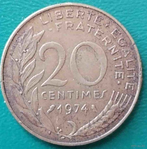 Франция 20 сантимов 1974