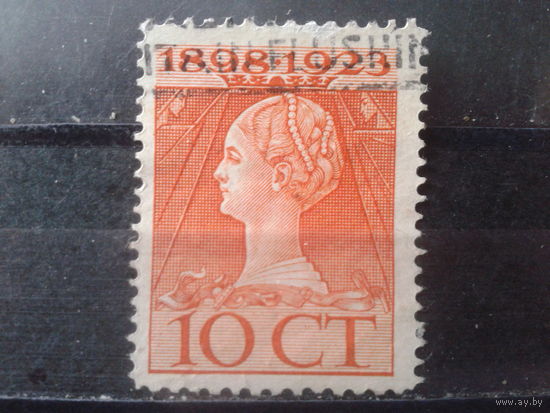 Нидерланды 1923 Королева Вильгельмина 25 лет на троне 10с L11 1/2:12 1/2