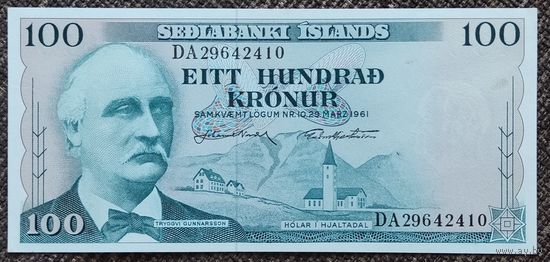 100 крон 1961 года - Исландия - aUNC