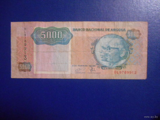 Ангола 5000 кванза 1991 г