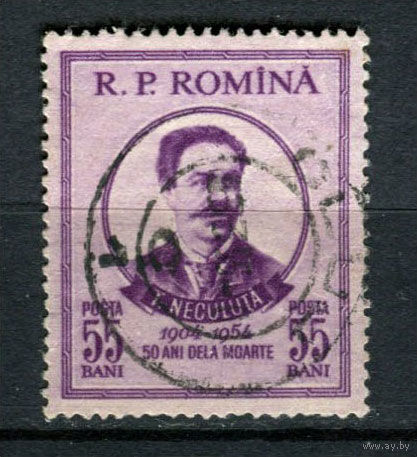 Румыния - 1954 - Д. Е. Некулуцэ - румынский писатель и поэт - [Mi. 1491] - полная серия - 1 марка. Гашеная.  (Лот 178AM)