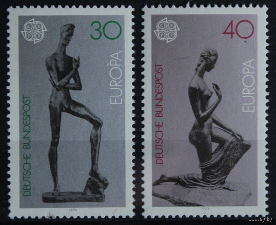 Скульптуры (EUROPA), Германия, 1974 год, 2 марки