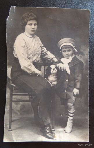 Фото "Мать и сын", РИ, 1915 г.