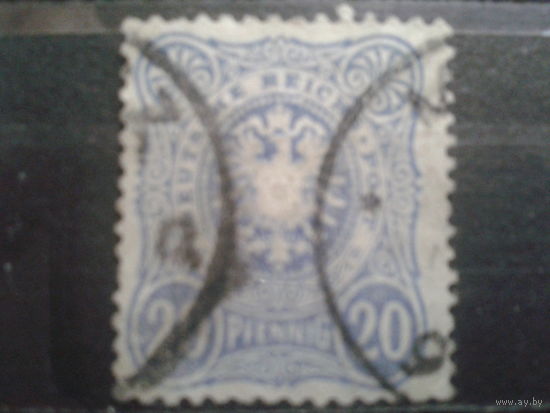 Германия 1880 Стандарт, герб 20 пф Михель-2,0 евро гаш