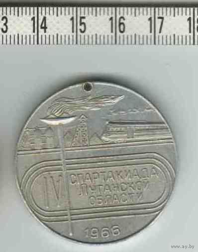 Медаль, Спорт, Спартакиада, Луганск, Луганская область, 1966 год, ф - 42 мм