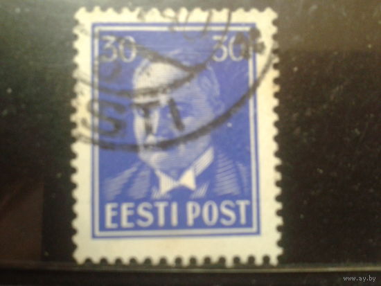 Эстония 1939 президент Паатс 30с Михель-8,0 евро гаш.