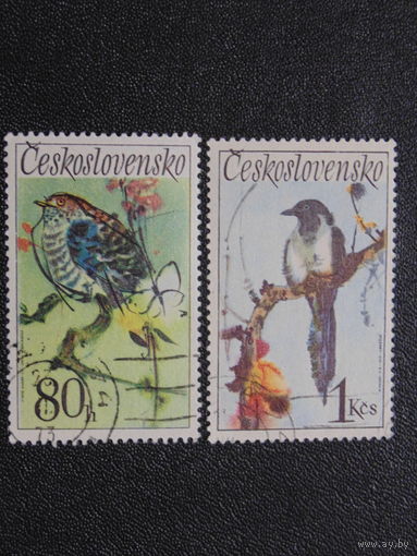 Чехословакия 1972 г. Дикие птицы. Кукушка и сорока.