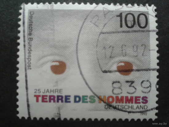 Германия 1992 детские глаза Михель-0,8 евро гаш.