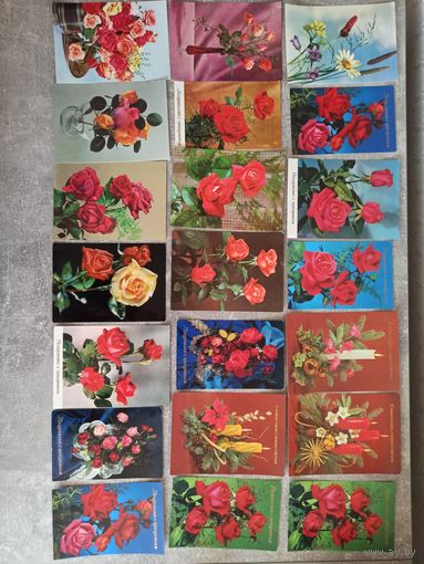Открытки ГДР цветы