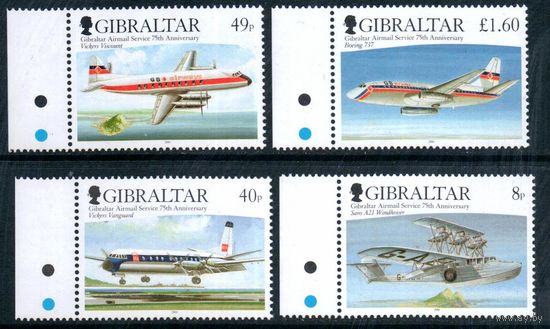 Самолеты Гибралтар 2006 год серия из 4-х марок