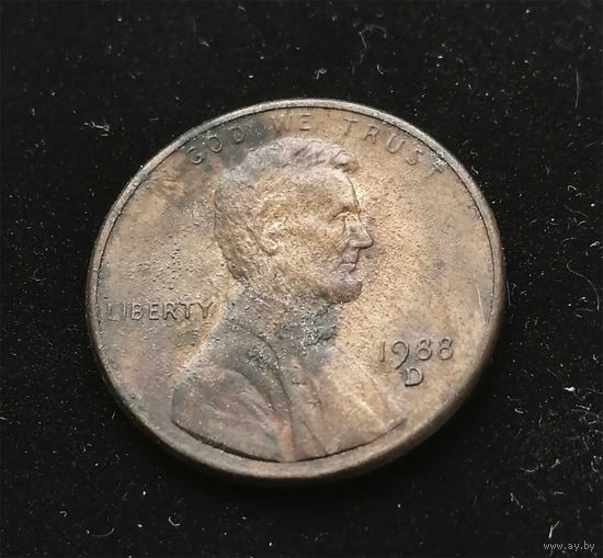 1 цент 1988 D США #02